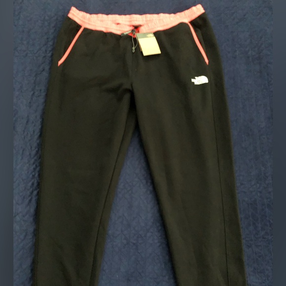 NWT The North Face TNF Tech Pants Black with Bright Coral Trim New Size XXL - Picture 4 of 14